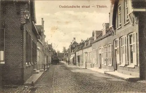 Ak Tholen Zeeland Niederlande, Oudelandsche straat