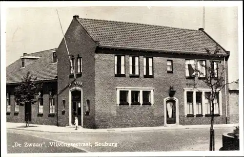 Ak Souburg Zeeland Niederlande, De Zwaan, Vlissingsestraat