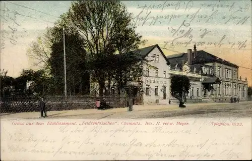 Ak Chemnitz Sachsen, Etablissement Feldschlösschen
