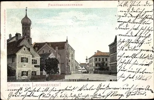 Ak Lechhausen Augsburg in Schwaben, Friedbergerstraße