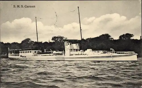 Ak Deutsches Kriegsschiff, SMS Carmen, Torpedoboot, Kaiserliche Marine