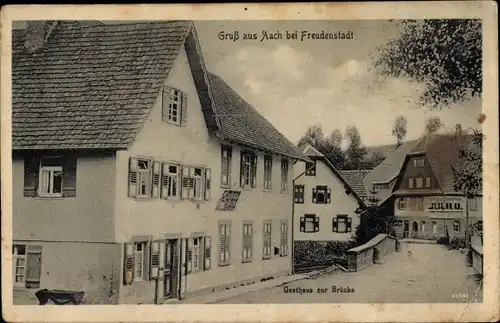 Ak Aach Dornstetten im Schwarzwald Württemberg, Gasthaus zur Brücke