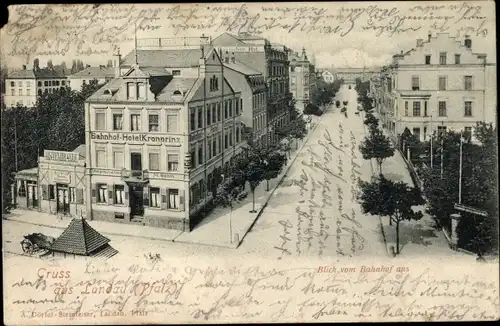 Ak Landau in der Pfalz, Blick vom Bahnhof aus