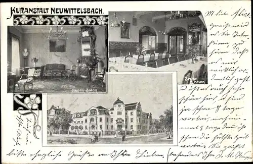 Ak Neuhausen Nymphenburg München Bayern, Kuranstalt Neuwittelsbach, Damensalon, Speisezimmer