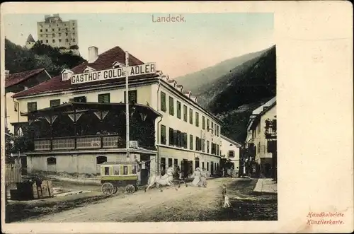 Ak Landeck in Tirol, Gasthof gold'ner Adler