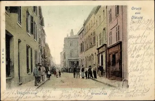 Ak Dieuze Duss Duß Lothringen Moselle, Grand Rue