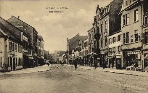 Ak Forbach Lothringen Moselle, Nationalstraße