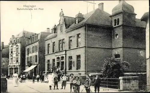 Ak Hayange Hayingen Lothringen Moselle, Bahnhofstraße