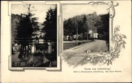 Ak Lutzelbourg Lützelburg Lothringen Moselle, Restauration zur Lützelburg