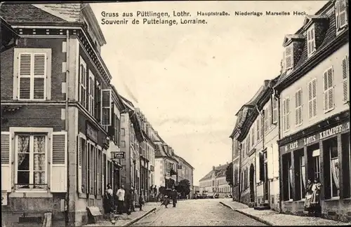 Ak Puttelange-lès-Thionville Püttlingen Lothringen Moselle, Hauptstraße