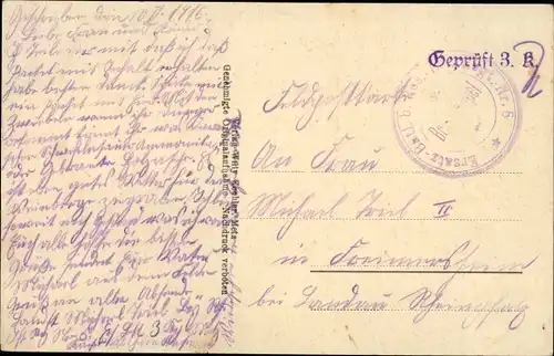 Ak Vigny Wingert Lothringen Moselle, Gasthof Losson, Hauptstraße