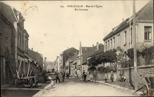 Ak Freyming Merlebach Moselle, Kirchstraße