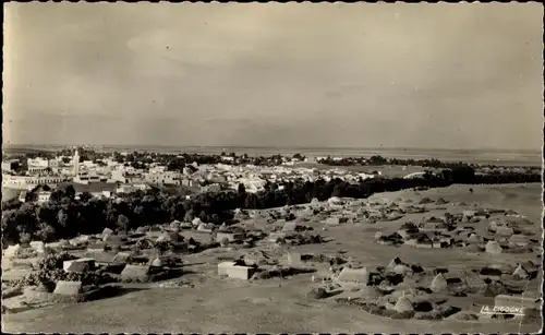 Ak Kasbah Kasba Tadla Marokko, Vue sur le souk et la ville ancienne