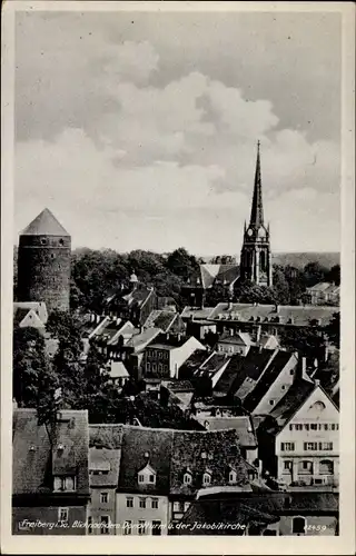 Ak Freiberg in Sachsen, Blick auf den Donatthum und der Jakobikirche
