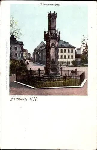 Ak Freiberg in Sachsen, Schwedendenkmal
