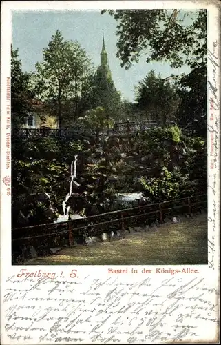 Ak Freiberg in Sachsen, Bastei in der Königs-Allee