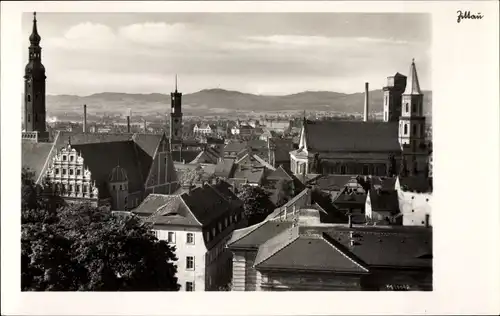 Ak Zittau in der Oberlausitz, Klosterkirche, Rathaus, Johanniskirche