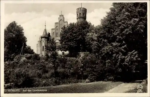 Ak Görlitz in der Lausitz, Auf der Landeskrone