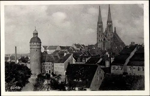 Ak Görlitz in der Lausitz, Ortsansicht, Kirche