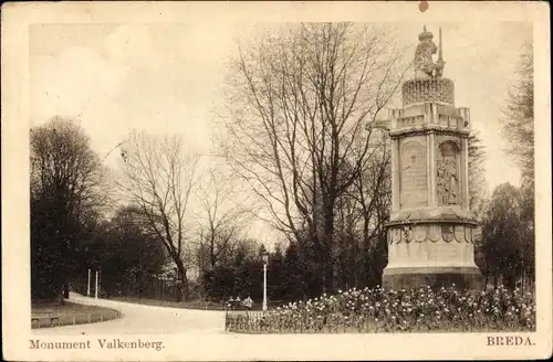 Ak Breda Nordbrabant Niederlande, Monument Valkenberg