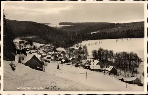 Ak Wildenthal Eibenstock im Erzgebirge, Panorama, Winter