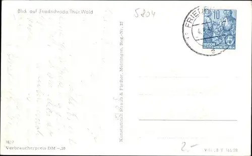 Ak Friedrichroda Thüringen, Teilansicht, Kirche