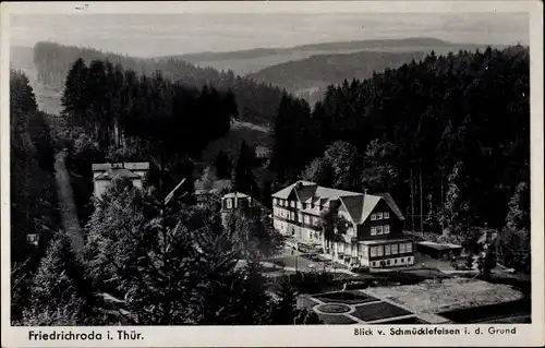 Ak Friedrichroda im Thüringer Wald, Blick vom Schmücklefelsen in den Grund