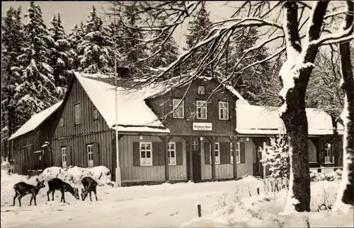 Ak Friedrichroda im Thüringer Wald, Heuberghaus, Winter, Schnee