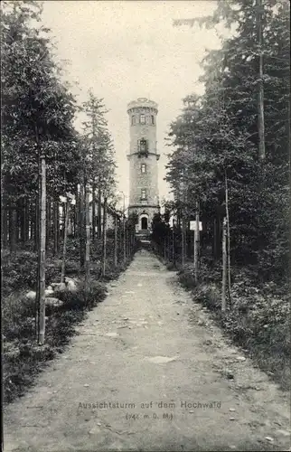 Ak Oybin in der Oberlausitz, Zittauer Gebirge, Hochwald, Aussichtsturm