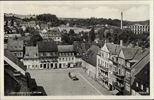 Ak Lunzenau in Sachsen, Marktplatz