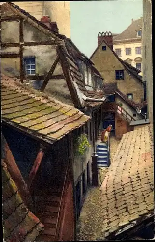 Ak Berlin Mitte, Hof in der Fischerstr. 28