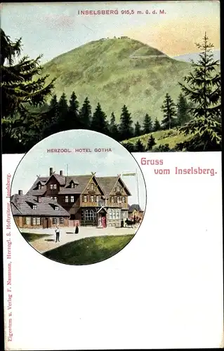 Ak Brotterode Thüringen, Herzogl. Hotel Gotha auf dem Inselsberg