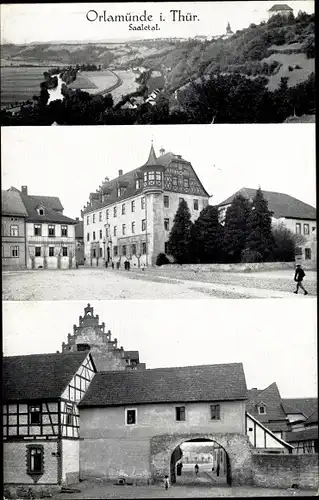 Ak Orlamünde Thüringen, Saaletal, Teilansichten