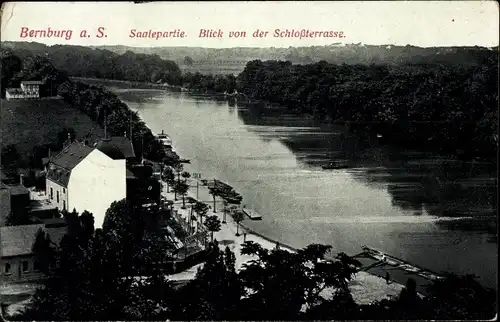 Ak Bernburg Saale, Blick von der Schlossterrasse