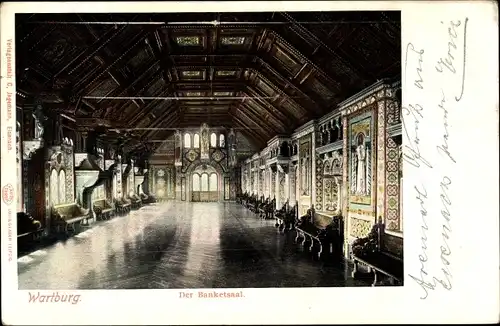 Ak Eisenach Thüringen, Banketsaal der Wartburg