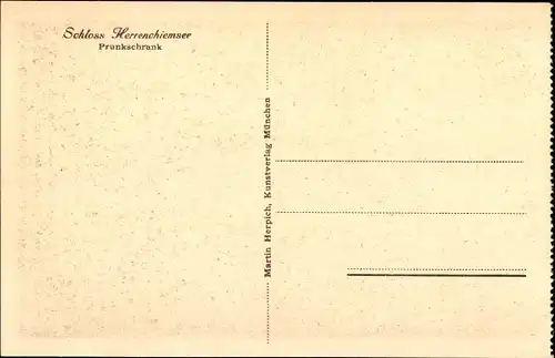 Ak Herrenchiemsee Chiemsee Oberbayern, Schloss, Prunkschrank