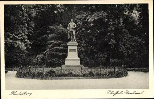 Ak Heidelberg am Neckar, Scheffel-Denkmal