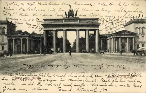 Ak Berlin Mitte, Brandenburger Tor