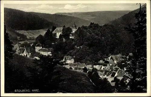 Ak Stolberg im Harz, Blick auf den Ort und Umgebung