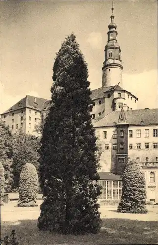 Ak Weesenstein im Müglitztal, Schloss, Parkbild