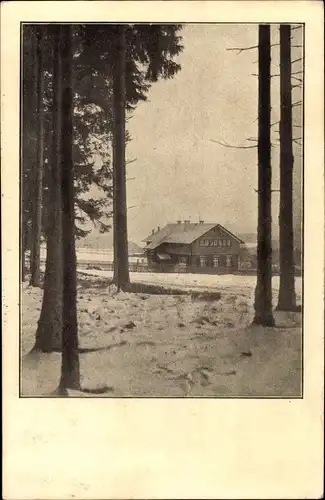 Ak Oberjugel Johanngeorgenstadt im Erzgebirge Sachsen, Wanderheim der Turngemeinde Zwickau