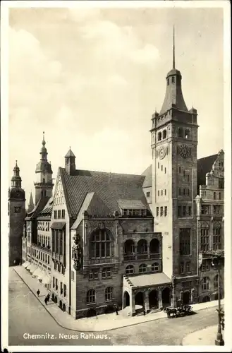 Ak Chemnitz in Sachsen, neues Rathaus