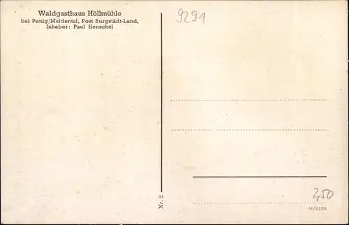 Ak Penig in Sachsen, Waldgasthaus Höllmühle