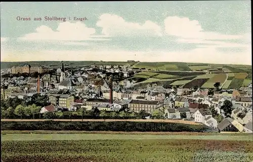 Ak Stollberg im Erzgebirge, Panorama