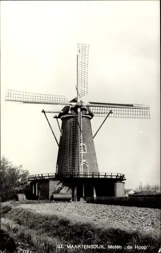 Ak Sint Maartensdijk Zeeland Niederlande, Molen de Hoop