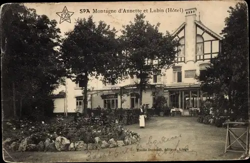 Ak Spa Wallonien Lüttich, Montagne d'Annette et Lubin Hotel