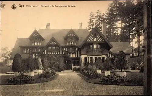 Ak Spa Wallonien Lüttich, Villa Levooz, Residence du Bourgmestre de Spa