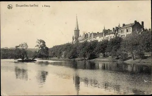 Ak Ixelles Elsene Bruxelles Brüssel Belgien, L'Etang