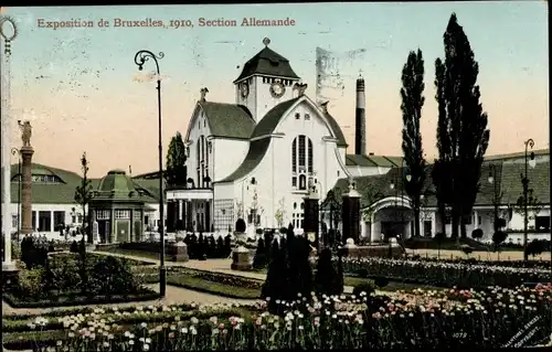 Ak Bruxelles Brüssel, Exposition,1910, Section Allemande