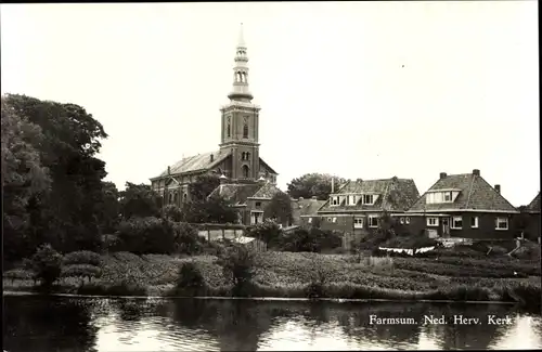 Ak Nieuwstad Farmsum Groningen, Ned. Herv. Kerk